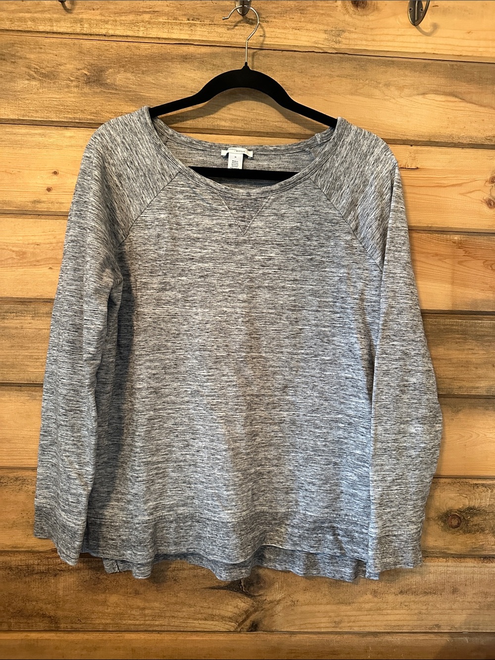 Daily Ritual Heather Gray Raglan Pullover Sweatshirt